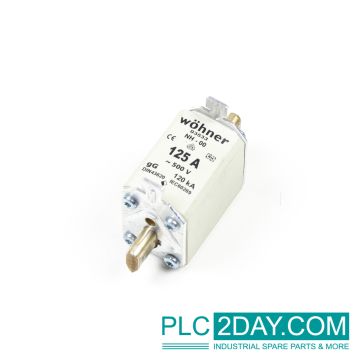 WÃ–HNER 03533 NH00 Blade Fuse NH00 125A 500V gG 120kA ID2606 ,