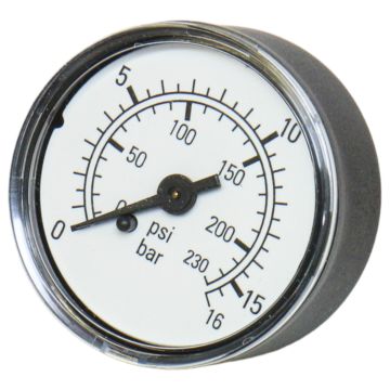 9090-1657-00 Atlas Copco Manometer 0-16 BAR MINI 9090 1657 00, Max w. press 0-16 bar. at PLC2Day.com