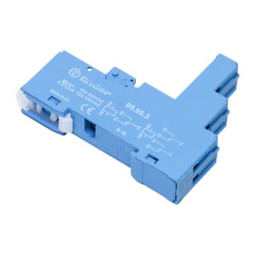 95.95.3 Finder Finder 40 relay socket blue 15.5x64.8x81.9mm,